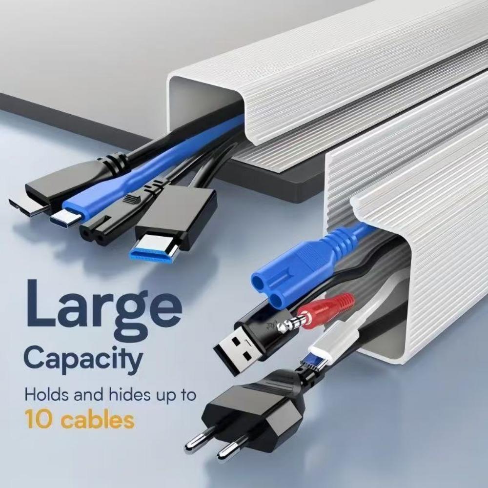 2 PCS 40cm Cable Management Under Desk Kit,Under Desk Cable Management Cord Hider, Cable Hider Cord Management, Cable Organizer, Cord Organizer Tray