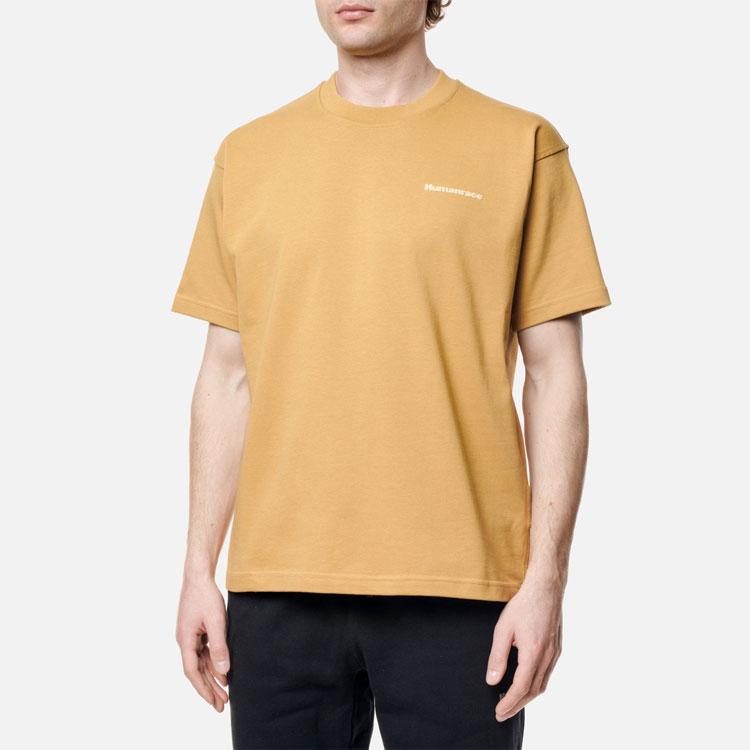 Adidas X Pharrell Williams Humanrace Basic Tee Golden Beige Unisex Tops Tan HG1805