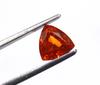 3.90 Carat Washington's Birthday Trillion Shape Orange Sapphire Certified Sri Lanka Gemstone SN537