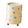 Multifunctional Storage Bin, Waste Wastebasket with Wheels, Contemporary PP Lid, Large
