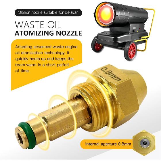 New Replacement Fit for Delavan Air Siphon Nozzle 30609-8 Replaces for 17147 Burner Nozzle by XSPANDER