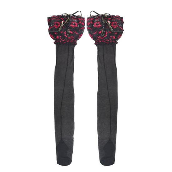 

Сексуальные широкие кружевные силиконовые бандажные чулки до бедра, длинные носки выше колена