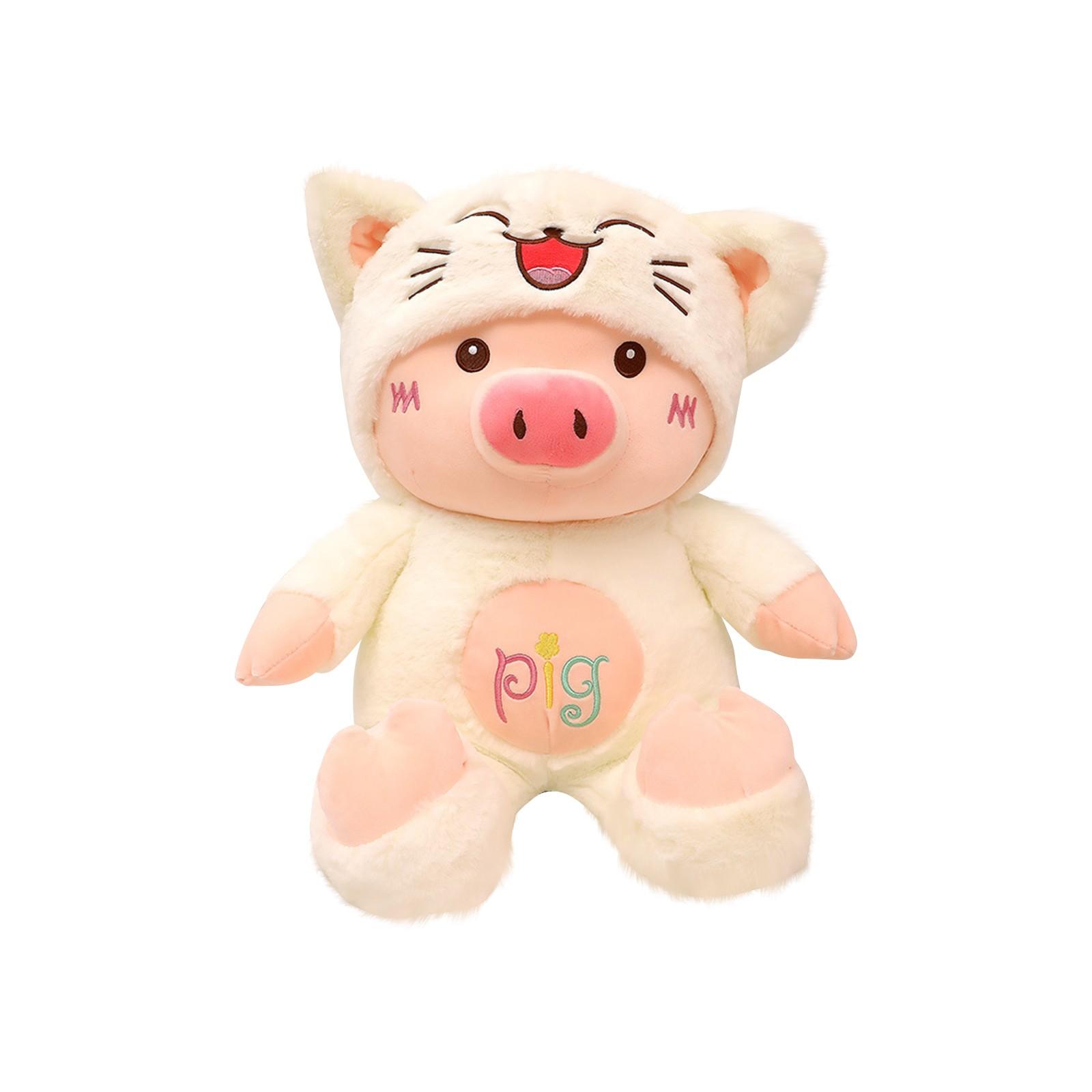 

Милая трансформированная свинья плюшевая игрушка свинья кукла кровать спальная подушка дети девочки подарок игровая кукла One Size белый
