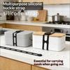 3Pcs Silicone Pot Lid Elastic Band Reusable Lunch Box Strap Holder Suitable Universal Clay Pots Curtains Bowls Latch Strap Ties