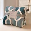 Thick Thow Blanket Geometic Style Reactive Printed Flannel Fleece Blanket for Beds Single/Queen/King Plush Plaids Sofa Plaid Bed