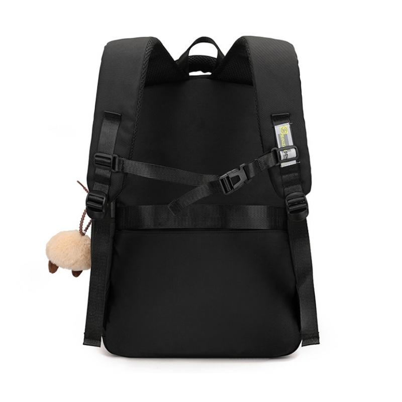 Fashion Contrasting Color Junior High School Girl Schoolbags Widened Reinforced Shoulder Strap Teenager Backpack Lightweight Large Capacity Book Bag