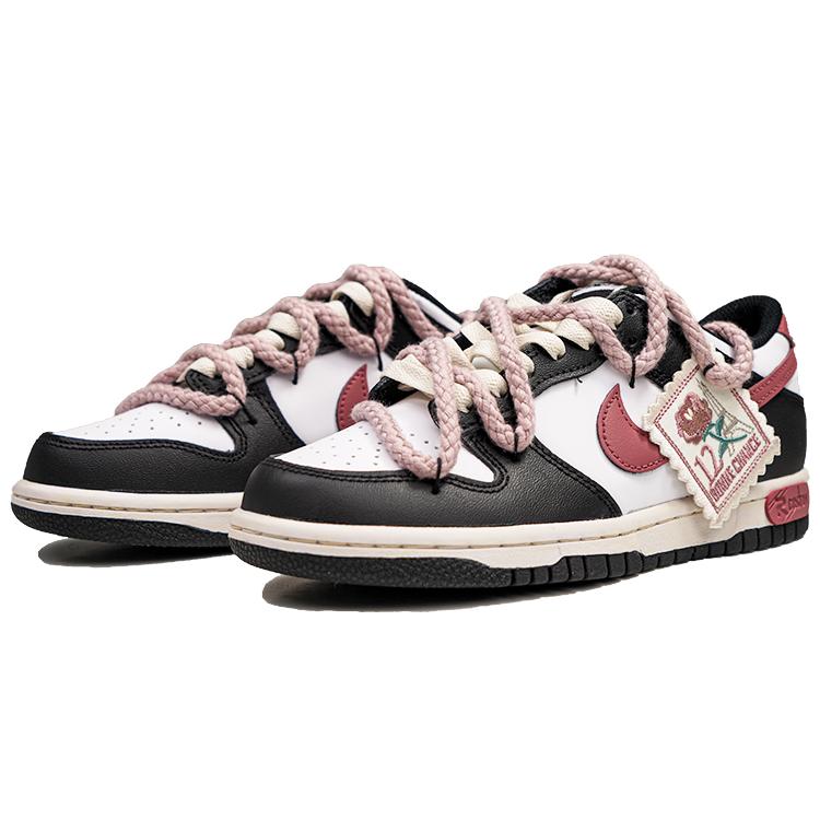 Nike Dunk Black Low Top Skateboard Shoes GS Black Pink CW1590-100(Team27-GS)