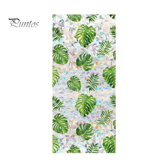 Floral Rainbow Static Sticker Window Privacy Film UV Protection Glass Sticker Non-Adhesive Window Cling for Home Bedroom Living Room Decor