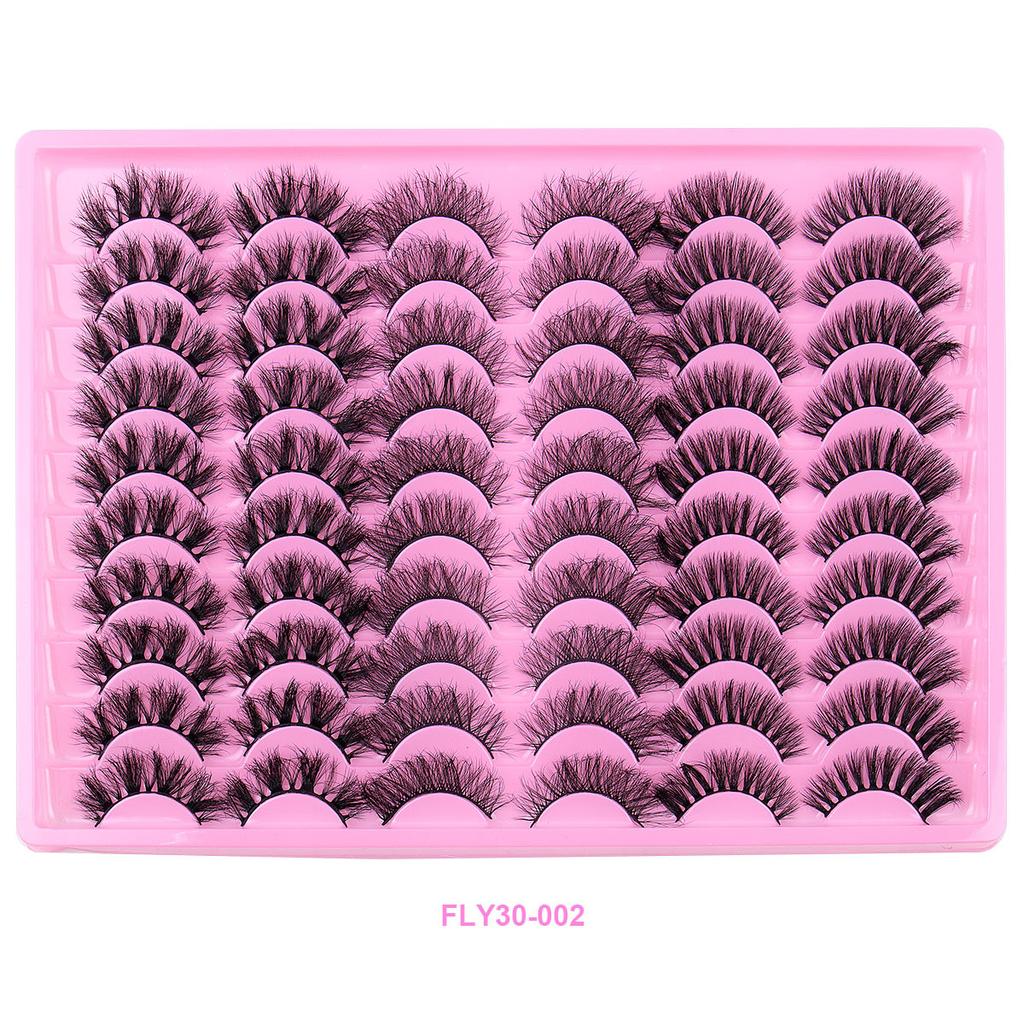 30 Pairs Of Imitation Mink False Eyelashes, Multi-Layer Thick Eyelashes, Daily Simulation Eyelashes