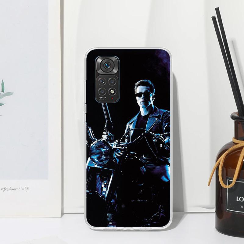Arnold Schwarzenegger Terminator Phone Case For Xiaomi Redmi Note 13 14 12S 11S 10S 12 11E 10 Pro Plus 11T 9S 9 8T 8 7 Art Funda