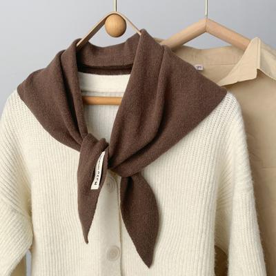 Triangle Scarf Women Headscarf Knitted Scarf Multi-functional Warm Knitted Scarf
