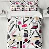 3pcs Cosmetic Makeup Bedding Sets 3D Printed Cosmetics Pattern Duvet Cover Sets With Pillowcases No Filling