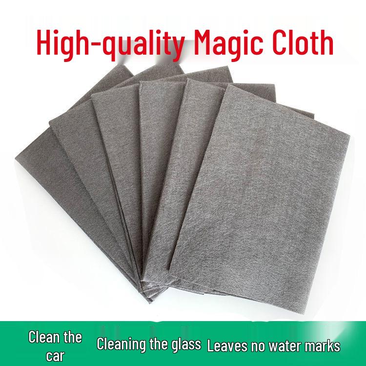 Magic No-Trace Glass Cleaning Cloth - Streak-Free Mirror & Household Wipes Scouring Pad