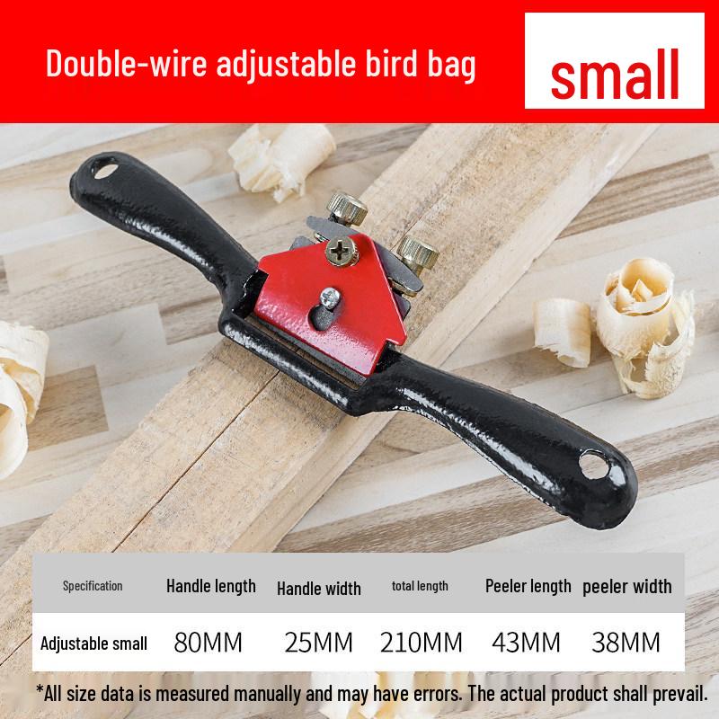 Handcrafted Bird-Shaped Wood Plane Set: Small Carpenter's Iron Blade & Scraper for Home Use