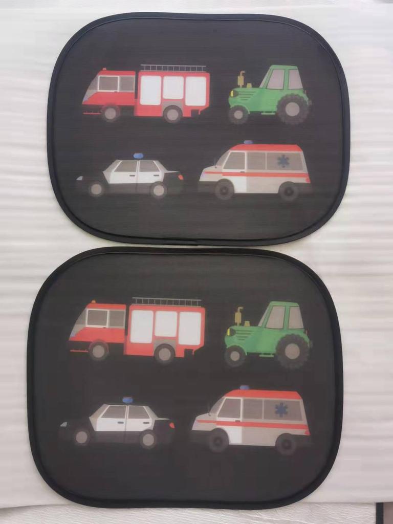Parasol Lateral para Ventana Interior de Coche Pegatina Estática de Dibujos Animados con Logo