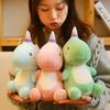 Cuscino Peluche Dinosauro Carino Happy Birthday Dinosauro Cuscino Imbottito Divano Letto Cuscino Lombare Cuscino Schiena per Dormire Decorazione