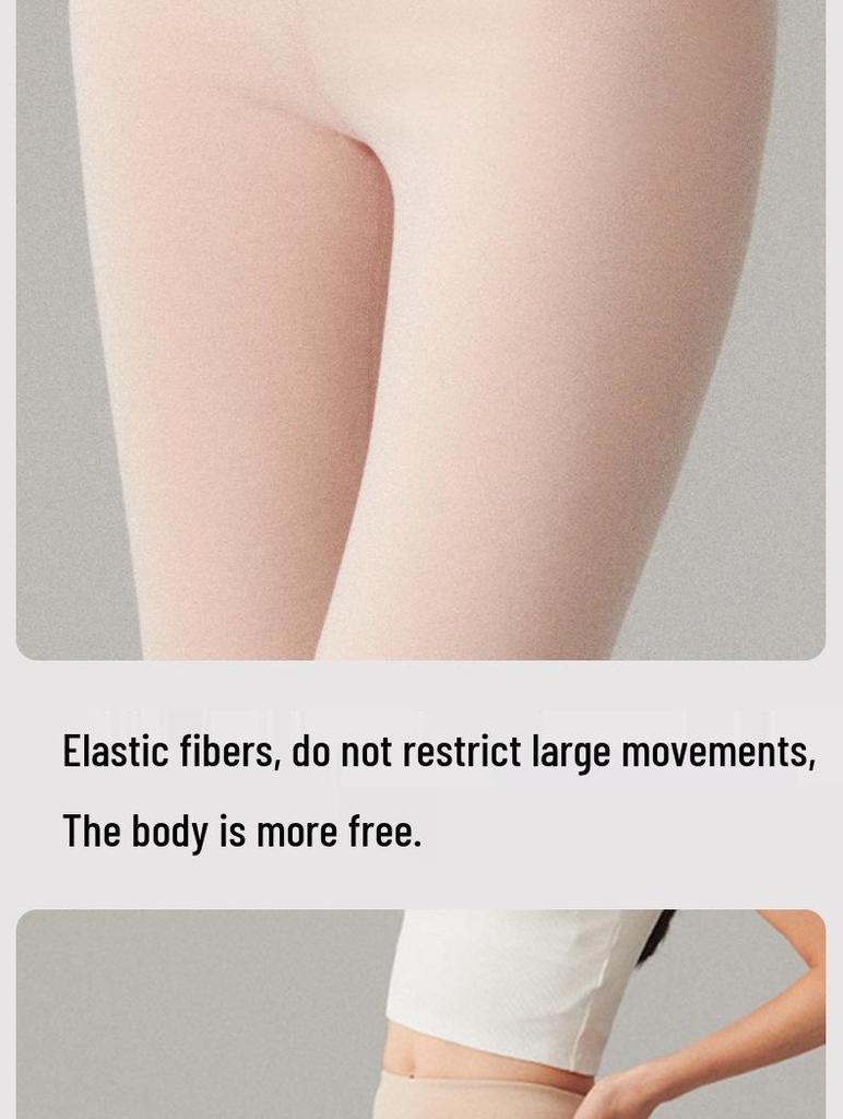 Women's High Waist Fleece-Lined Stretchy Warm Leggings - Acrylic Antibacterial, Slim Fit, Thickened for Autumn