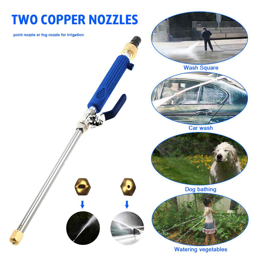 Water Jet Copper Nozzle Pressure Washer Aluminum Alloy Tube Car Wash Gun Portable Spray Cleaner for Garden Watering Car Washing