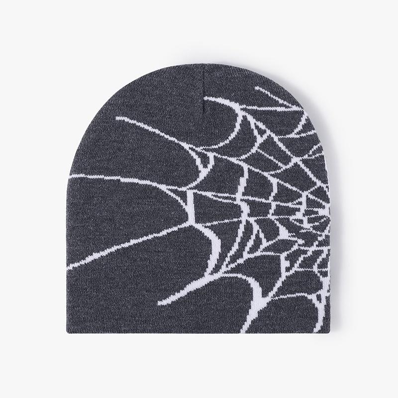 Trendy Spider Web Design Knit Hat Perfect For Winter Season
