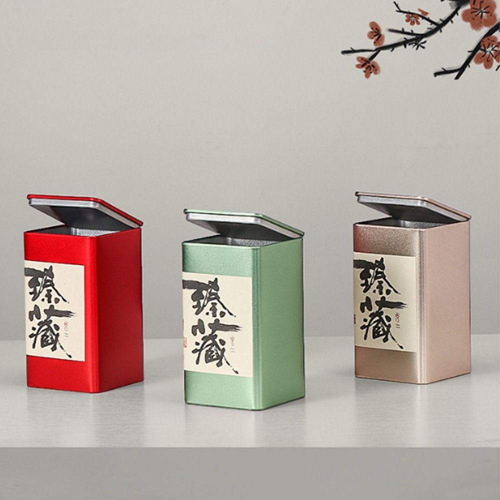 Quadratische Teedose Große Kapazität Kaffeebohnen Aufbewahrungsbox Tragbare Teedose für Zuhause & Reisen