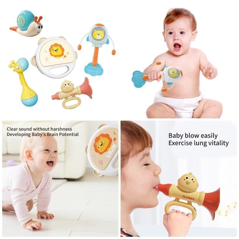 Baby Shaker Animal Rattle Toy Baby Shaker Toy Stroller Cartoon Musical Instrument Shower Sensory Gifts Rattle Shaker