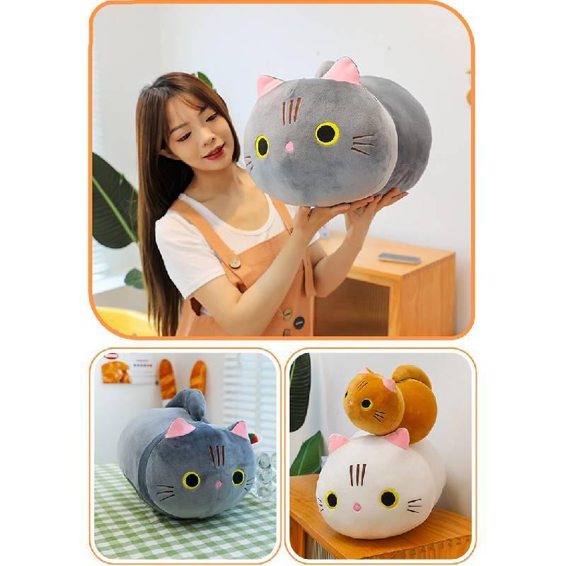 Adorable Cat Plush Toy Cartoon Bedtime Companion Kid Girls Birthday Holiday Gift
