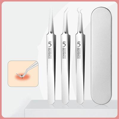 8 Stück Profi Pinzette Akne Entferner Deutsch Ultrafein Nr. 5 Cell Pickel Blackhead Clip Facial Pore Cleaning Care Tool