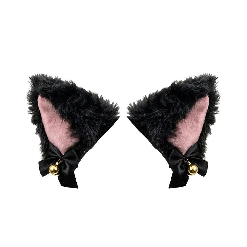 Plush Ear Helmet Decoration With Bell Bowknot Multiple Ski Colors Cute Accessories Helmet Ornament Helmet Motorcycle V2t7