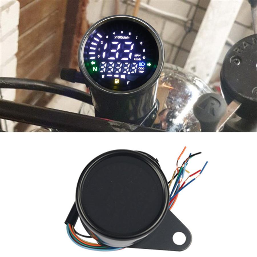 Motorcycle Meter Speedometer Digital Odometer 199KM/H For 4 Stroke 2/4 Cylinders