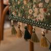 Jacquard Tassel Table Runner Long Strip Thick Wear-resistant Retro Countryside Home Kitchen Restaurant Decoration Table Runner