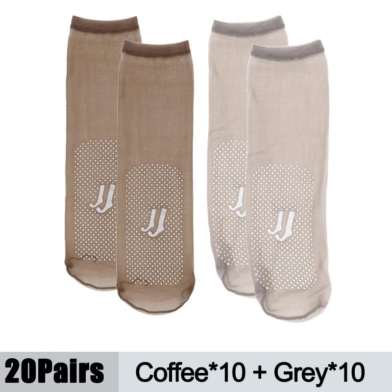 10Pairs Ultrathin Women Socks Summer Transparent Anti Slip Silk Socks Casual Elastic Invisible Socks Wear Resistant Hook Socks