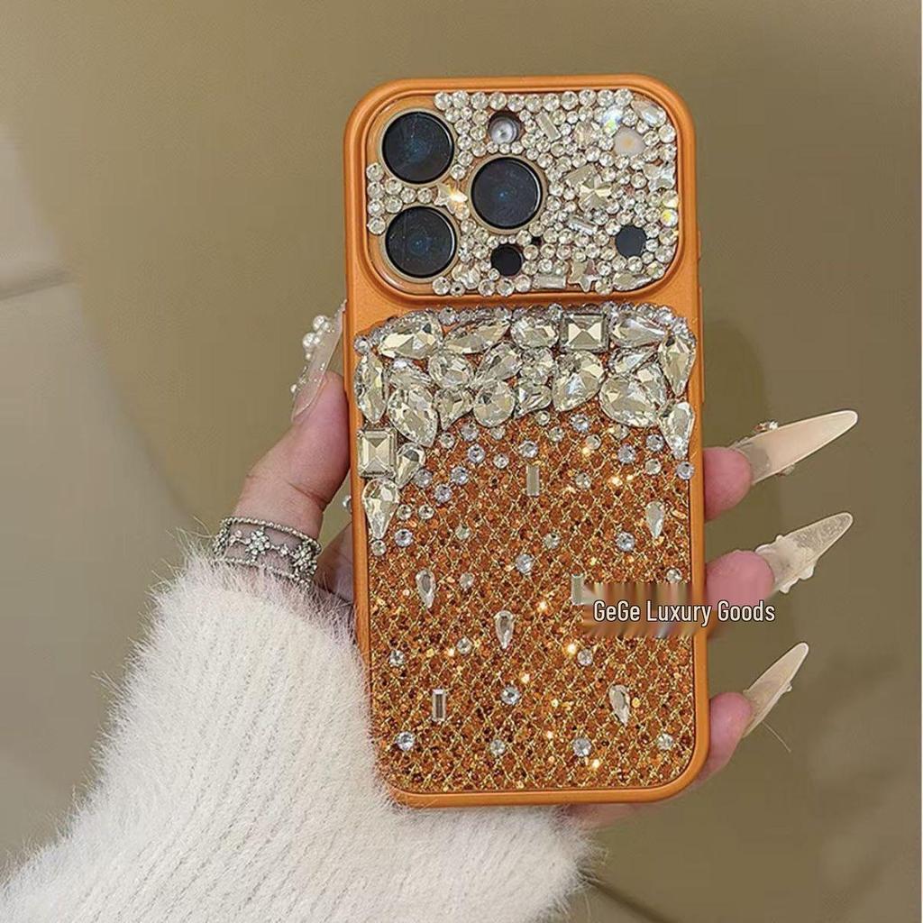 Rhinestone-Studded Luxury Phone Case for iPhone 17 Pro Max/15/13/16 Pro - Elegant and Chic for the Sophisticated User.