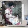 4D Cute Cartoon Cat Shower Curtain Waterproof Fabric Bathroom Decor Set for Home Available In Multiple Sizes