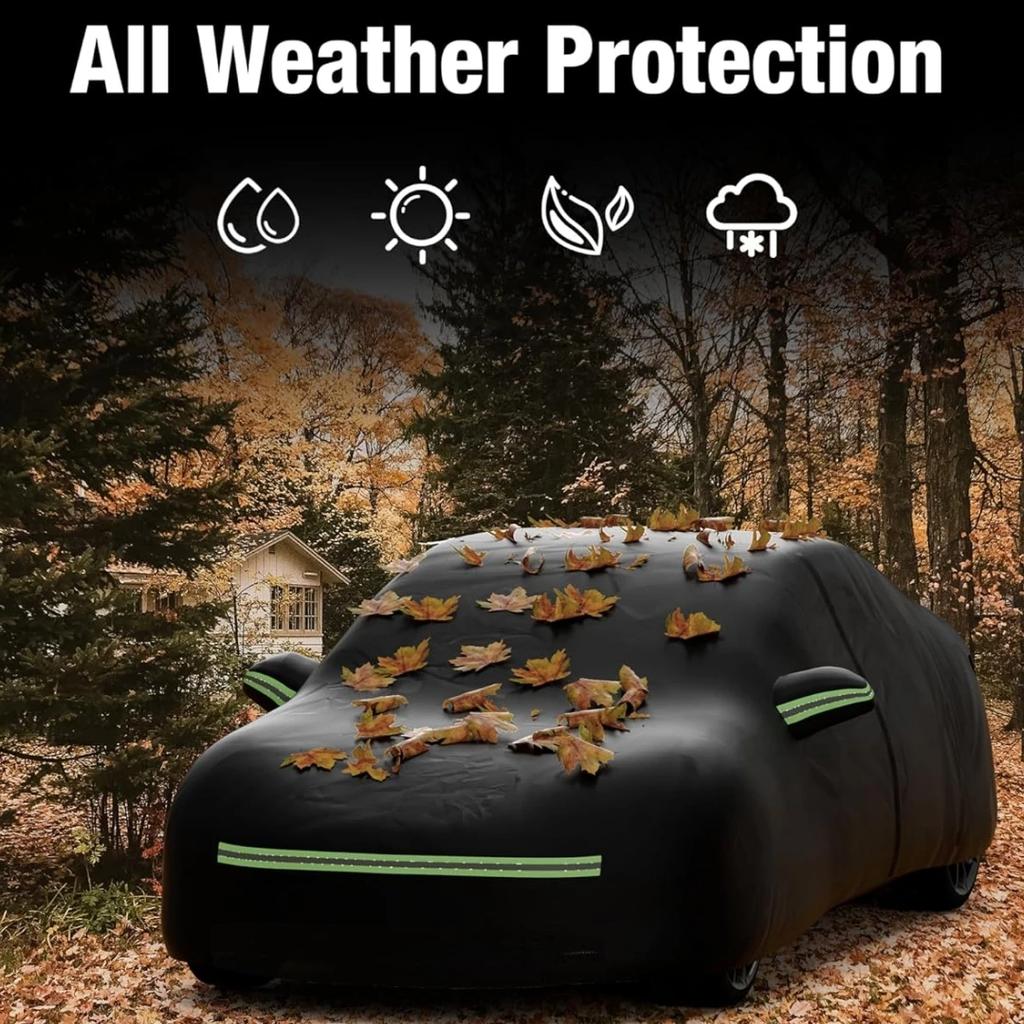 ACR3  Car Covers Custom Fit For Tesla Model 3 2020-2024 Heavy Duty Outdoor Waterproof All-Weather UV Protection Full Exterior Cover