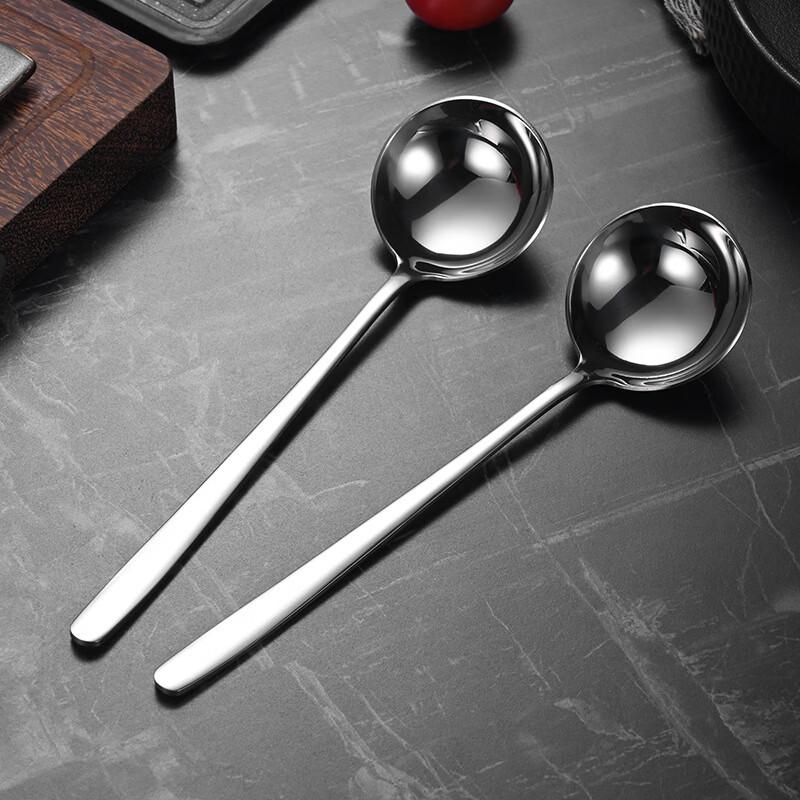 Fanshun 316 Stainless Steel Deepened Round Long Handle Spoon