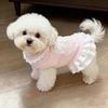 Süßes Rosa Schleifen-Haustier Hundekleid Dünne Sommer Frühling Hundemantel Jacke Für Bichon Schnauzer Katzen Kleine Hunde Kleidung