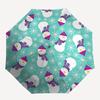 1pc Snowman Pattern Automatic Folding Umbrella Durable Iron Frame,All Seasons Home Travel Outdoor Multifunctional Umbrella Yy251115055