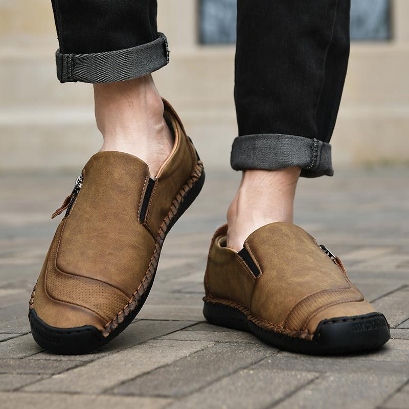 Handmade Men's Casual Shoes Comfortable And Breathable Moccasins Men Flats Shoes Driving Shoes