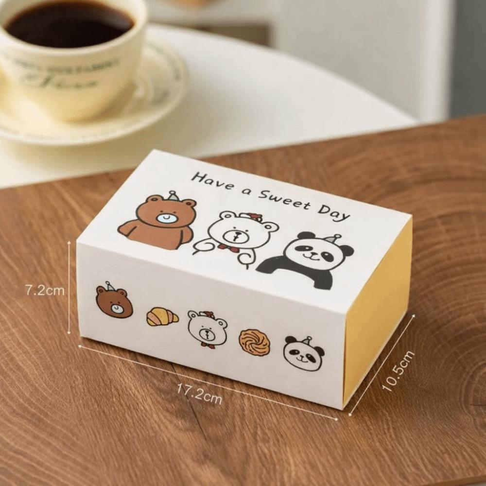 Cartoon Bear Drawer Box DIY Baking Packaging Boxes for Biscuits Cookies Snowflake Crisps Candies