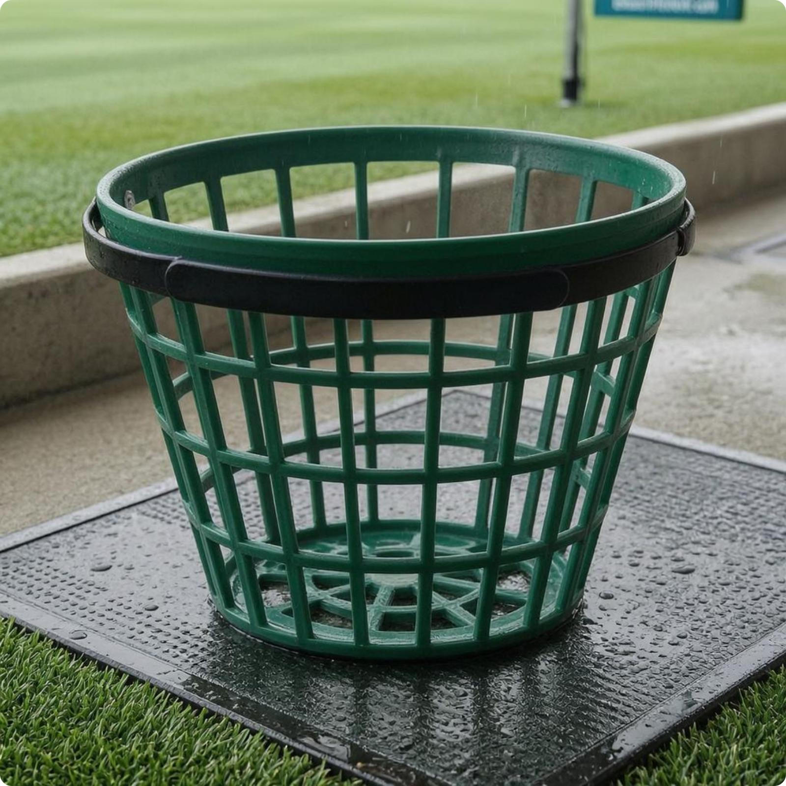 Golf Ball Basket Perforated Lattice OpenTop for Driving Range 50 Balls