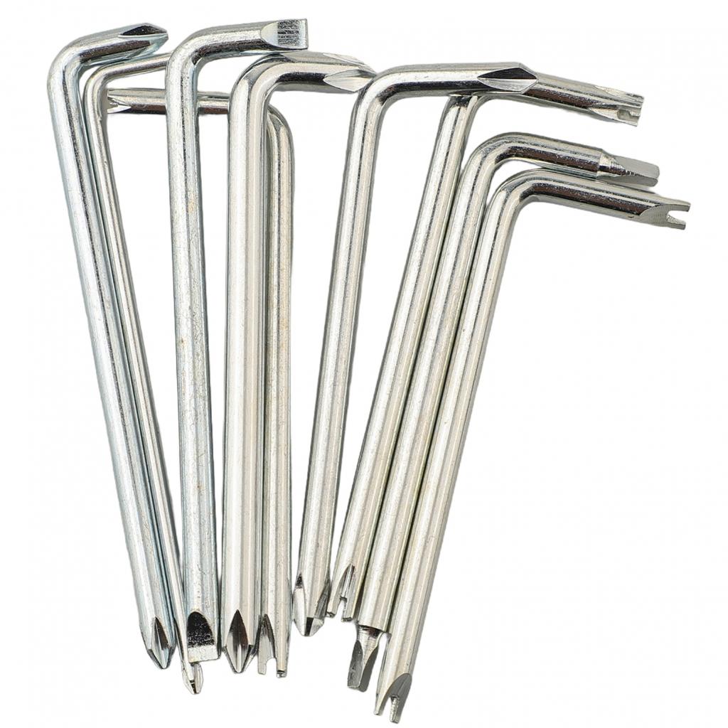 Professional L Shaped Screwdriver Set for Small Spaces 9pcs Cross Uy Triangle