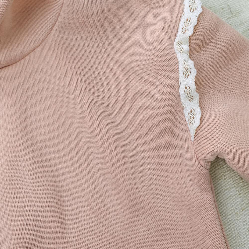 Autumn Girls' Lace Hooded Sweatshirt Set - Korean Style Two-Piece Outfit