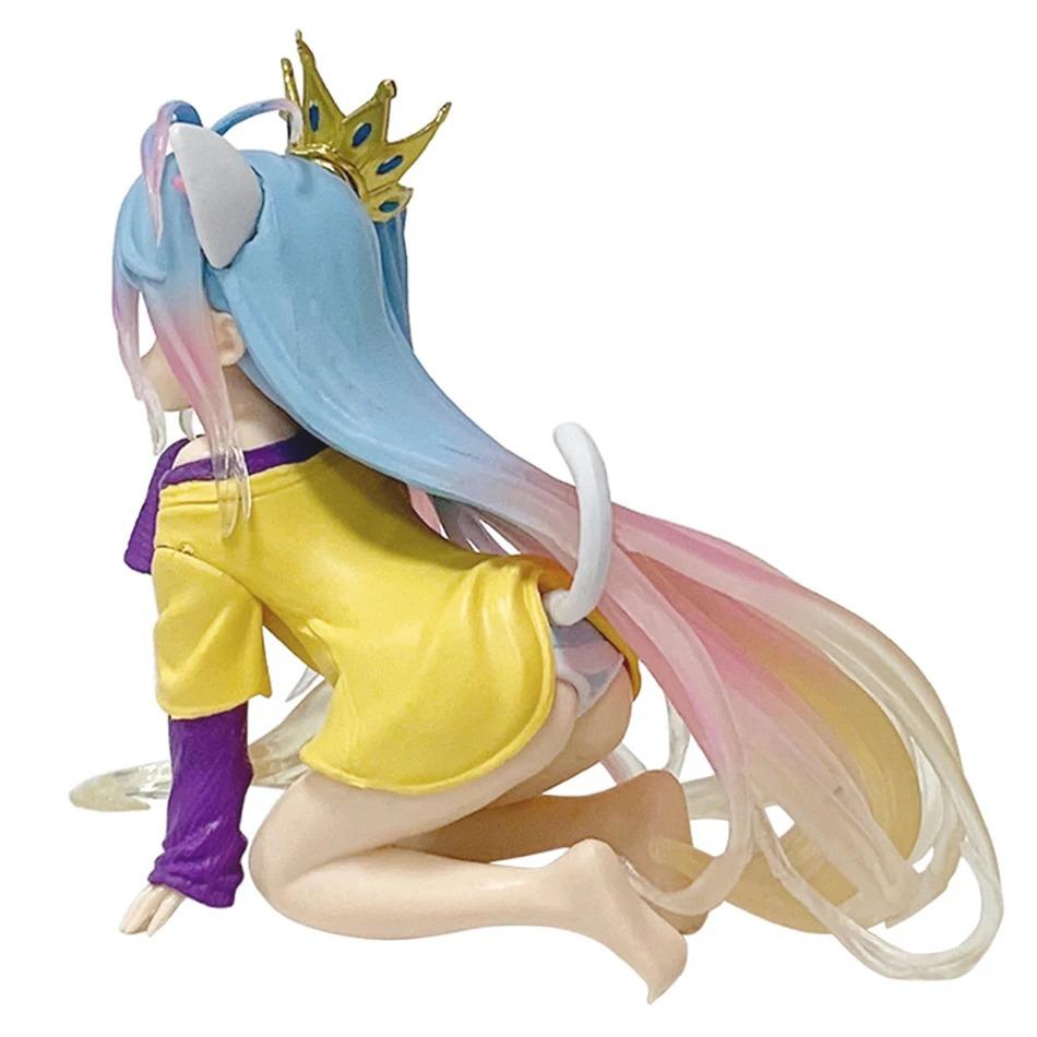 10Cm No Game No Life Anime Figurine Desktop Cute Cat Ear Shiro Action Figurine Room Decorations Pvc Adult Collection Model Doll Toys