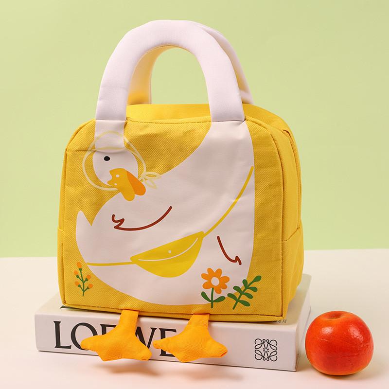 Cute Oxford Cartoon Lunch Box Bag Thickened Lunch Bag For Students