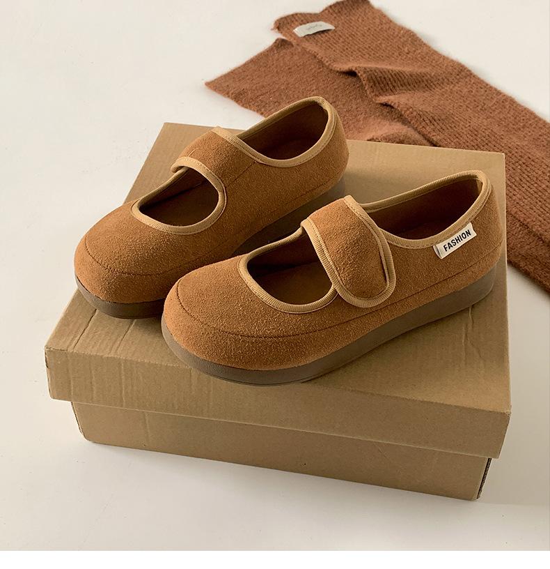 

Повседневные легкие туфли Мэри Джейн на французской платформе в стиле ретро, женские, новинка 2025 года, весна-осень, с юбкой, круглым носком, с неглубоким горлом, одинарные туфли 40 верблюд