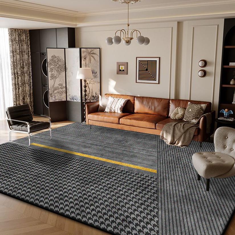 Nordic Geometric Carpet for Living Room Decoration Gery Large Carpets Home Decor Bedroom Kitchen Lounge Rug Nonslip Floor Mats
