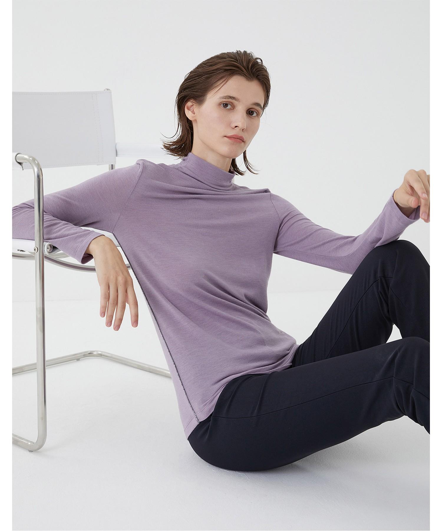Dailyist Basic Turtleneck T-Shirt_Mdeal3W8341 Lilac(61)/095
