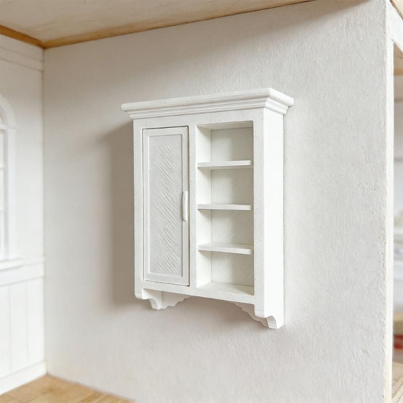Elegant Miniature Wall Cabinet Model Figure For 1/12 Doll House Display Accessories And Living Room Scene Decoration
