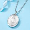 925 Silber Foto Rahmen Anhänger Halskette Verstellbar 40-75cm Schlangen Kette für Damen und Herren
