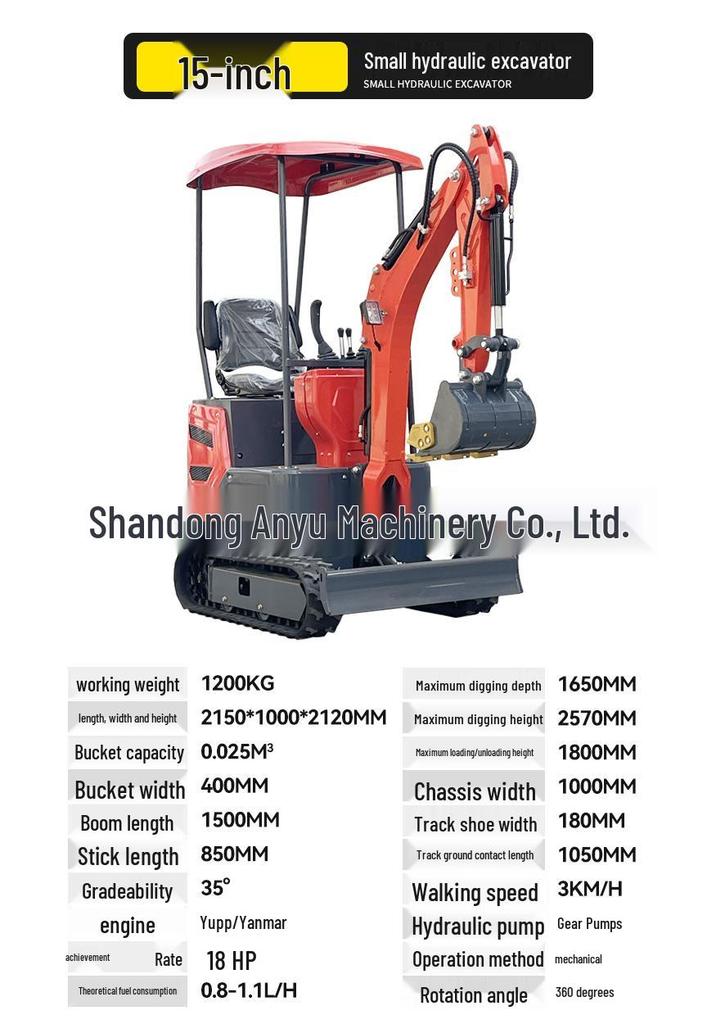Kubota-Engine Mini Crawler Excavator: Compact Orchard and Household Trenching Machine
